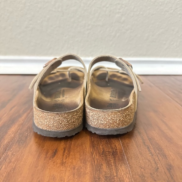 BIRKENSTOCK Mayari Birko-Flor Graceful Pearl White Sandals - Picture 7 of 9